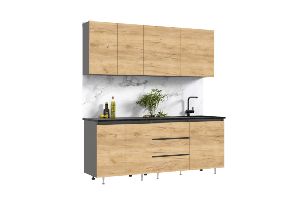 Кухонный гарнитур Челси 2,0 м Компановка 2 (Миф)